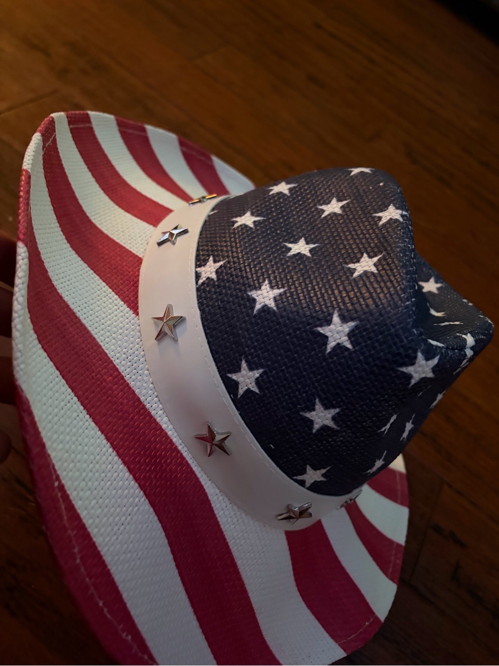 American Flag Cowboy Hat - Patriotic Red, White & Blue